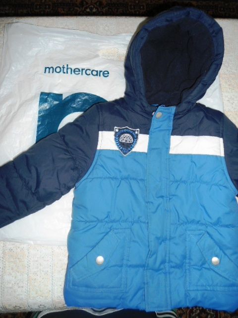 Детские болоневые штаны  Куртки Mothecare+шапочка+варежки.