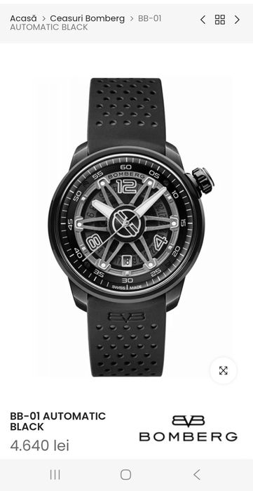 Ceas Bomberg, Swiss Made, ca nou, garantie internationala