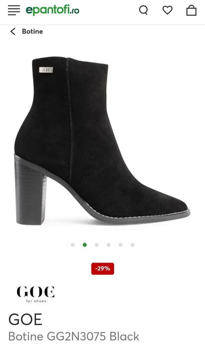 Ghete dama GOE negre piele intoarsa naturala,elegante,negre,noi,39