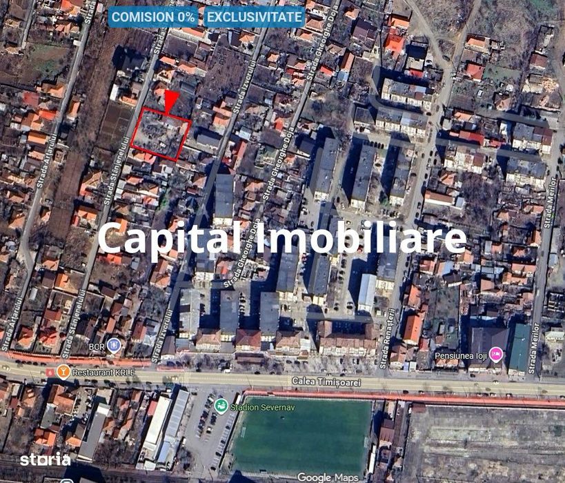 Teren intravilan 1426 mp, deschidere 35 ml