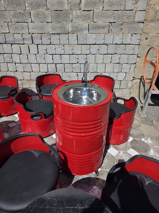 Стол стул из бочки , мебель из бочки , лофт дизайн , арт дизайн