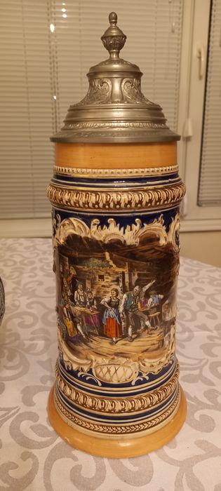 Vintage. Нови. Великолепна кана 1,5 л. и Рисувана халба 1 л.