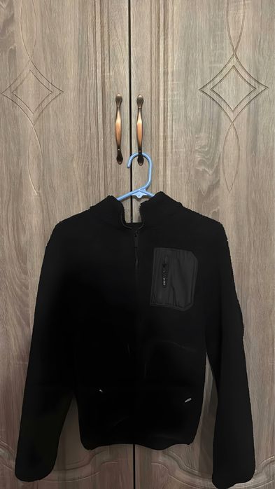 флисофая кофта/зип худи без капюшона