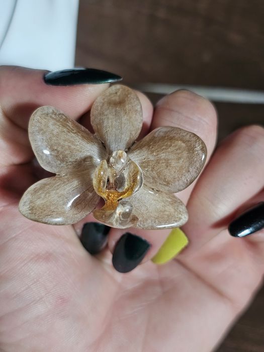 Регулируеми пръстенчета с естествен цвят на орхидея, лилиум и пауново