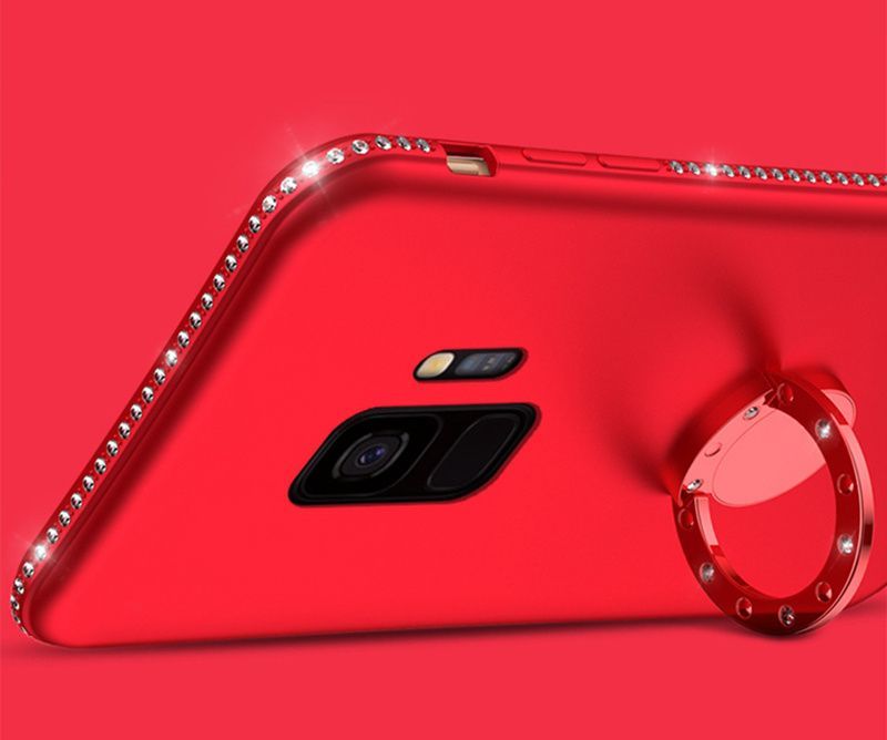 Husa cu pietricele si inel pentru Samsung Galaxy S8