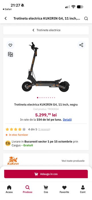 Kukirin G4 2026 * 910 KM * impecabilă