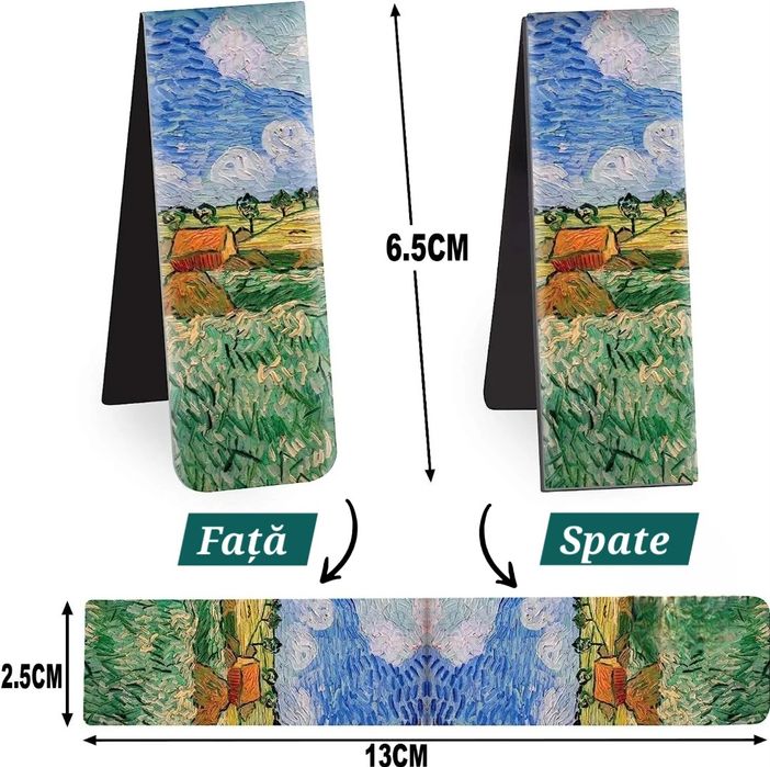 Cutie cadou Cititor/Artist: 4xSemn de carte Van Gogh/Monet