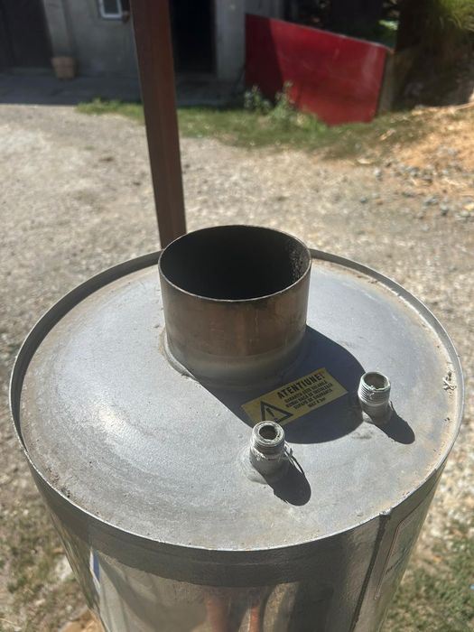 Cazan de inox pe lemne