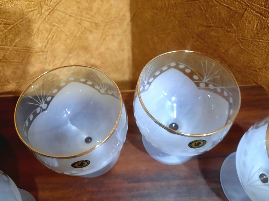 Абсолютно новый набор бокалов для крепких напитков, Гусь-хрустальный з