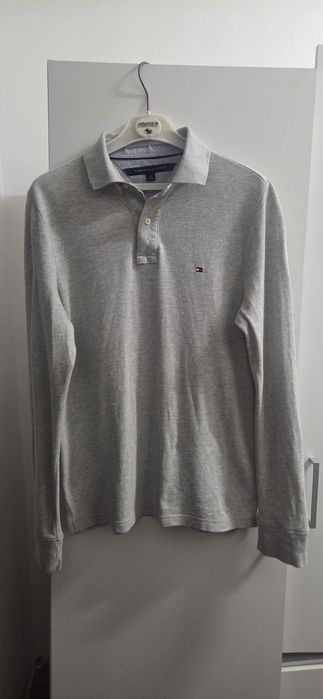 Bluza polo  pentru barbati marca Tommy Hilfiger originala,,culoare gri,marimea S,stare foarte buna