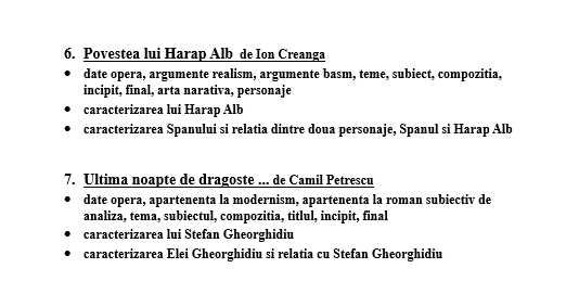 Comentarii literare liceu, conforme cu cerinte bareme BAC
