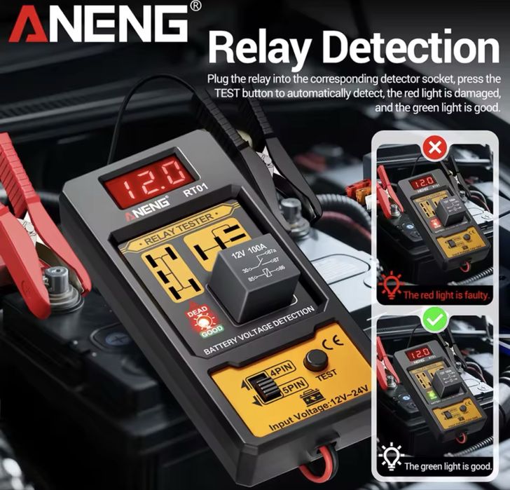 Tester relee auto 11-25V turisme-camioane-tractoare-utilitare-etc