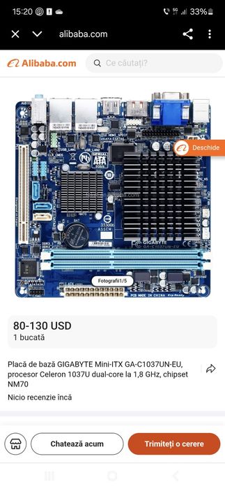 Placa de bază GYGABYTE GA-C1037-UN-EU Mini-ltx