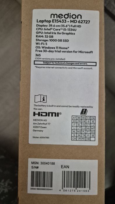 Laptop Medion 32 GB