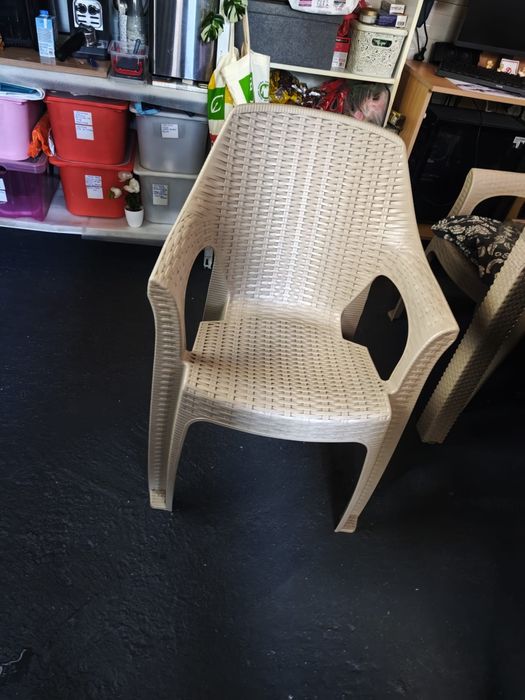 Set terasa / mobilier gradina cu masa fixa, dreptunghiulara, 4 scaune, pentru exterior,