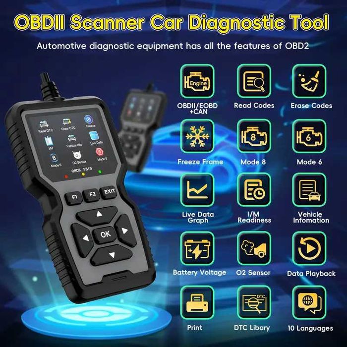 Диагностика за кола Скенер за кодове Четец на грешки OBD 2 ОБД 2