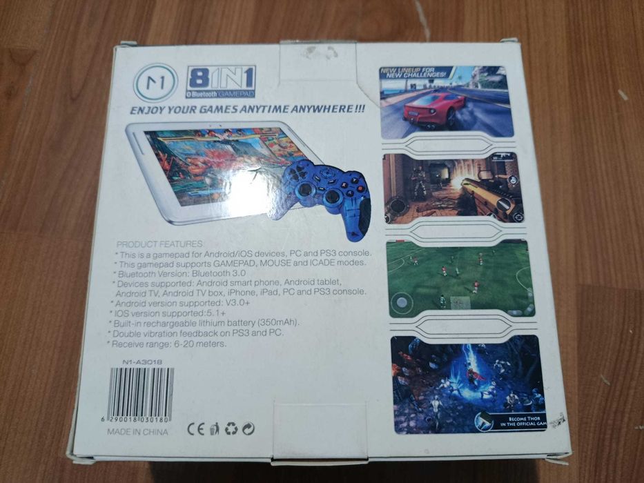 Gamepad Joypad Bluetooth 12 Pulsanti 4 Axis N1-A3018 Pc Ps3 Android Tv