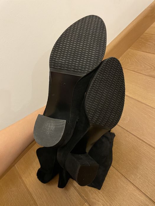 Cizme negre piele intoarsa integral masura 40