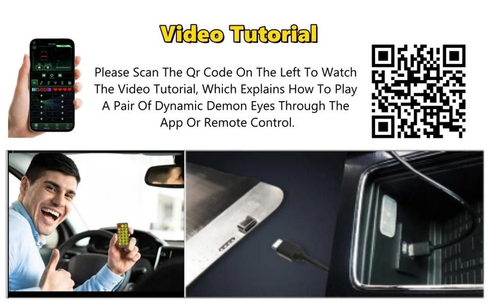 ЛЕД дисплей №5038-3 Динамичен LED мек екран Devil Eyes 49.2 11см