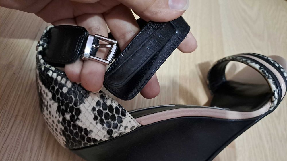 Дамски сандали Dune London - 37, змийски детайл