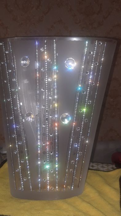 Вазы хрусталь чехский со стразами сваровский цирконий эмитация бриллиа