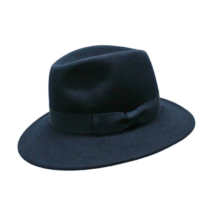 Pălărie Fedora Bleumarin 100% Lana – Stil Elegant Clasic