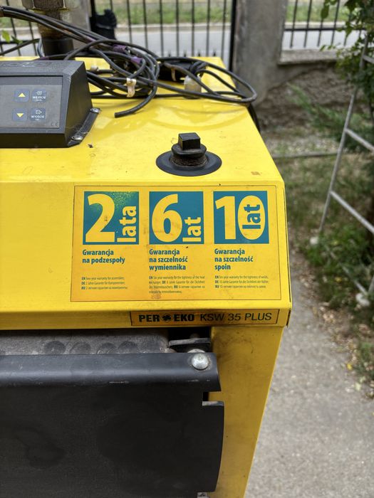 Cazan / Centrală pe lemne și cărbune Pereko KSW 35 kW + Pompă, Automatizare și Cupru