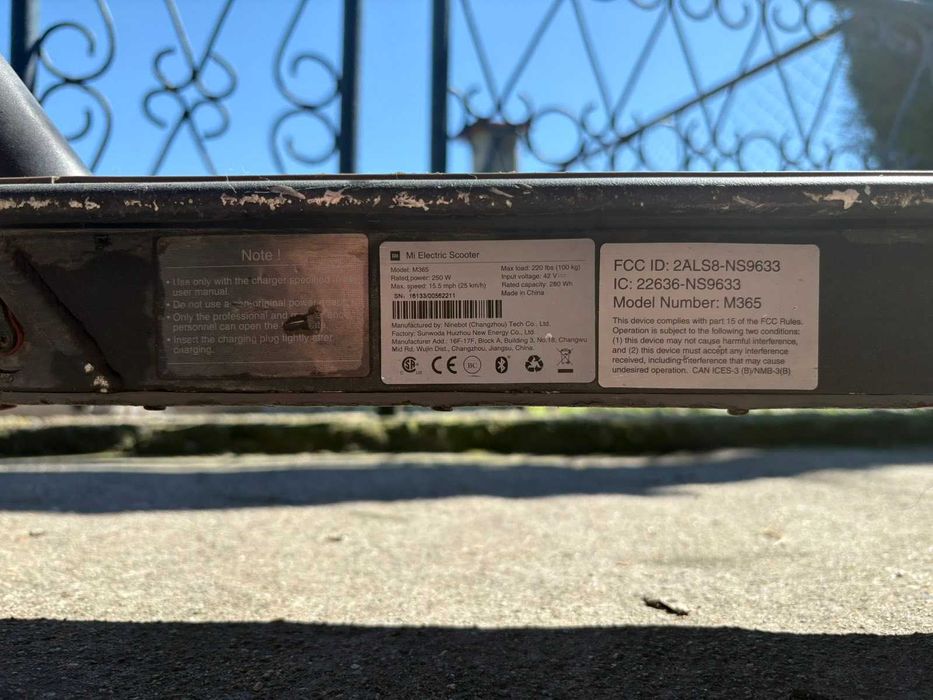 Тротинетка xiaomi-365-цяла или на части,проблем с батерията