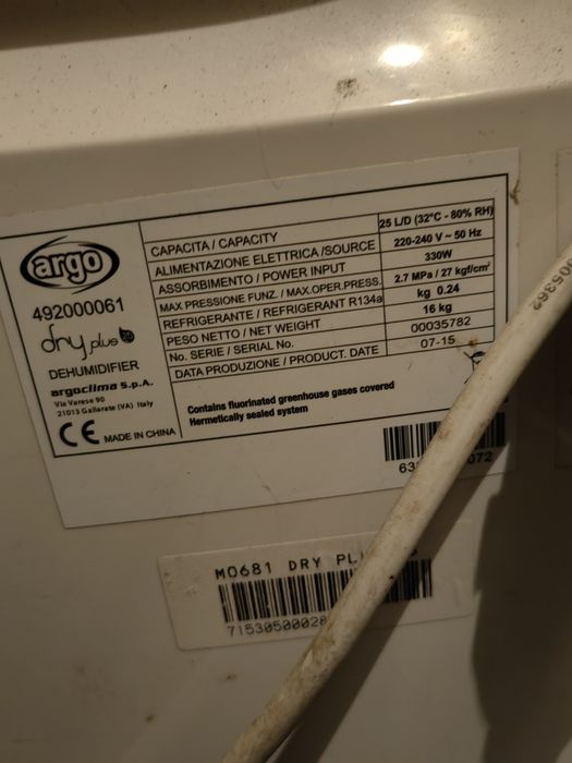 Aparat dezumidificator ptr incaperi programabil