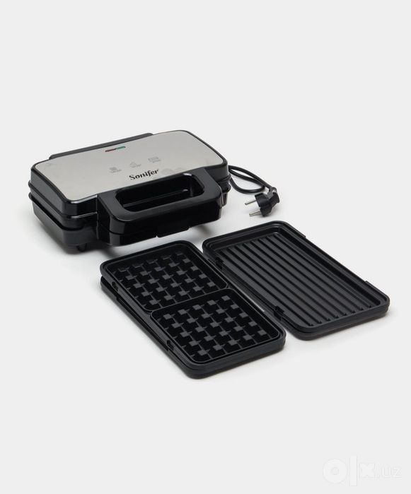 Новый Тостер 3в1 Sonifer SF 6166 Сендвичница, Вафельница Sendwich