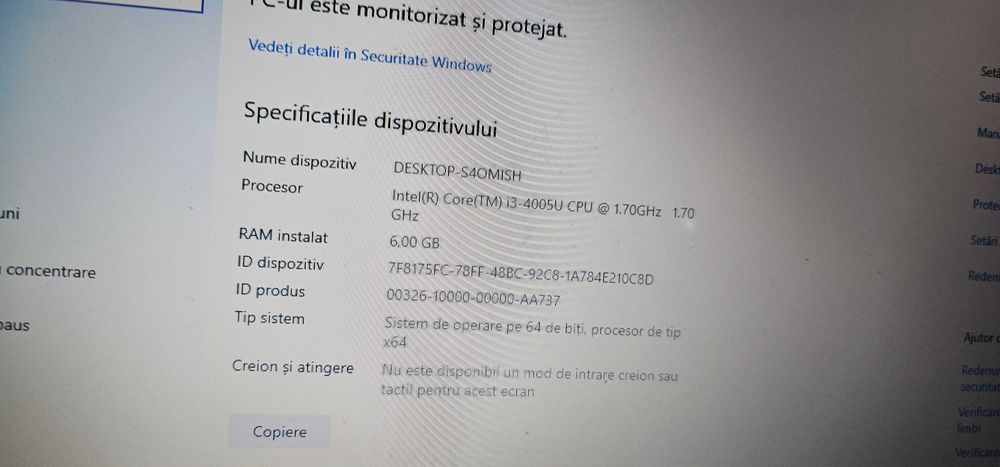 laptop Toshiba satelite i3gen 4 tehnoredactare