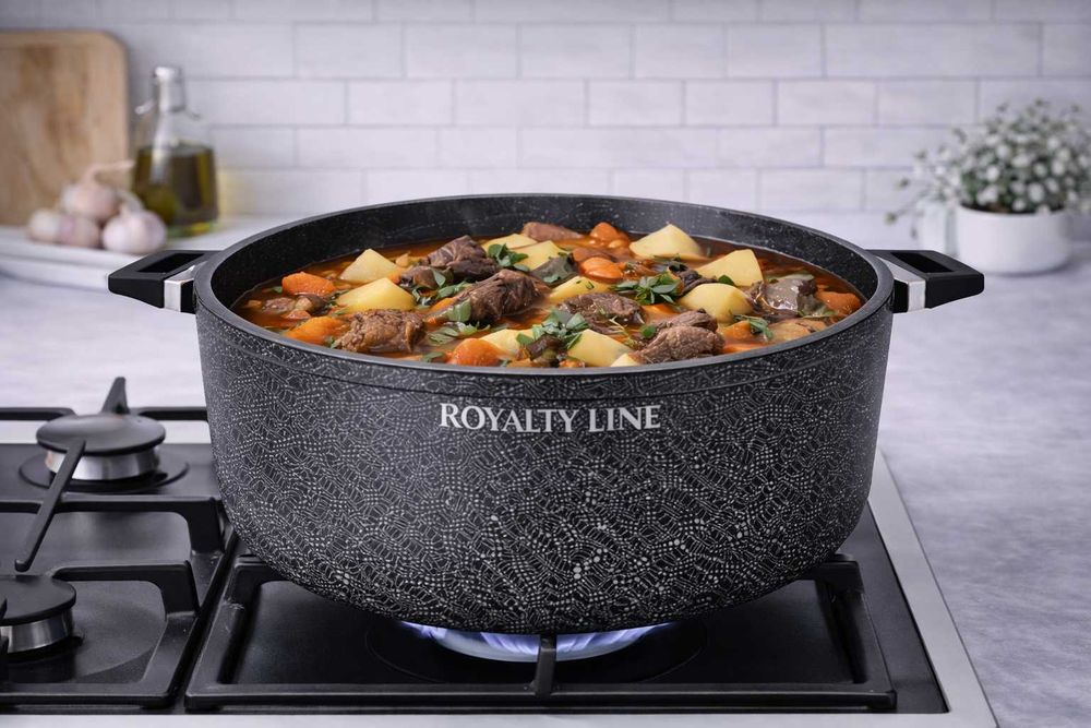 Oala din aluminiu turnat cu acoperire marmura 44 cm Royalty Line
