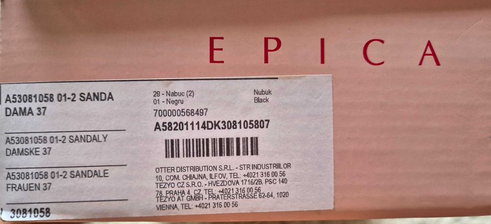 Sandale negre Epica