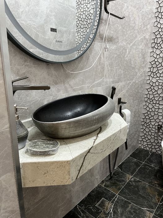 Столешницы из искусственный камень для санузел