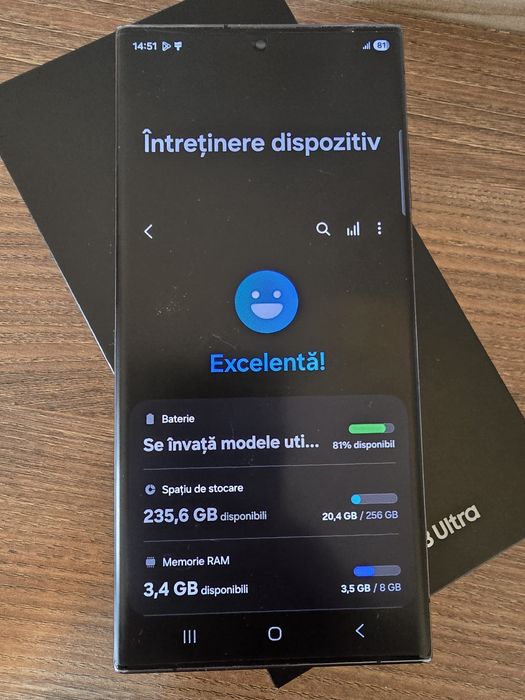 Samsung S23 Ultra, 256 GB, liber de rețea