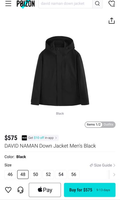 Geaca Iarna David Naman marimea 48 EU