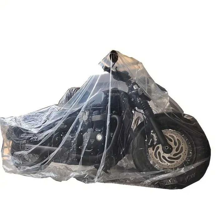 Prelata husa scuter bicicleta motocicleta 200x100cm transparenta 8 lei