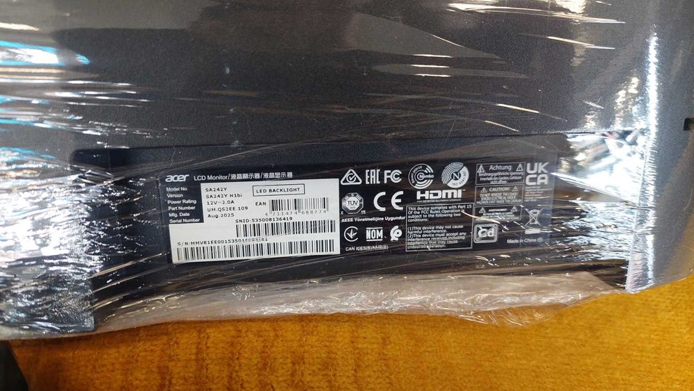 Monitor ACER SA2 (23.8") Vision care display!