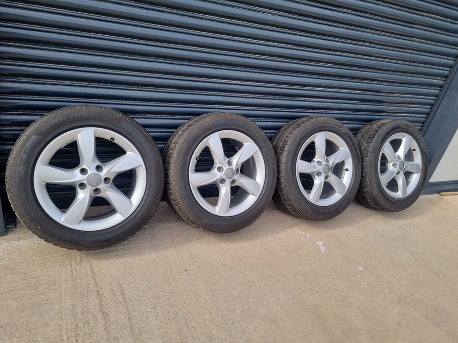 Оригинални Ауди джанти 17 5х112  с зимни гуми  225 55 17