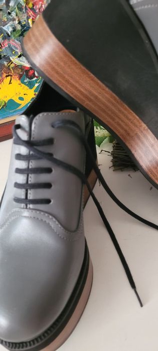 Pantofi dama cu platforma piele naturala