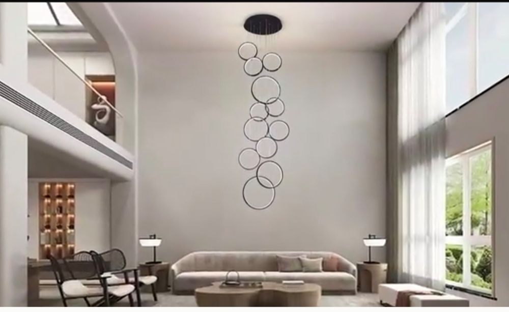 Черни висящи рингове 12 или ринга за висок таван, стълбище