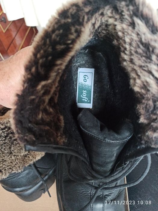 Ghete piele și blană naturală 42