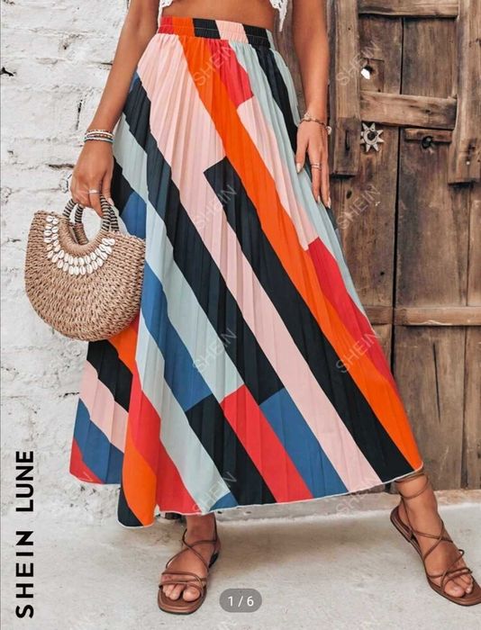 Дълга плисирана пола Shein, размер 36/  S