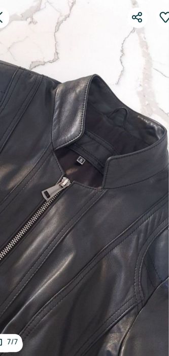 Jacheta  dama, din piele naturala moale/S