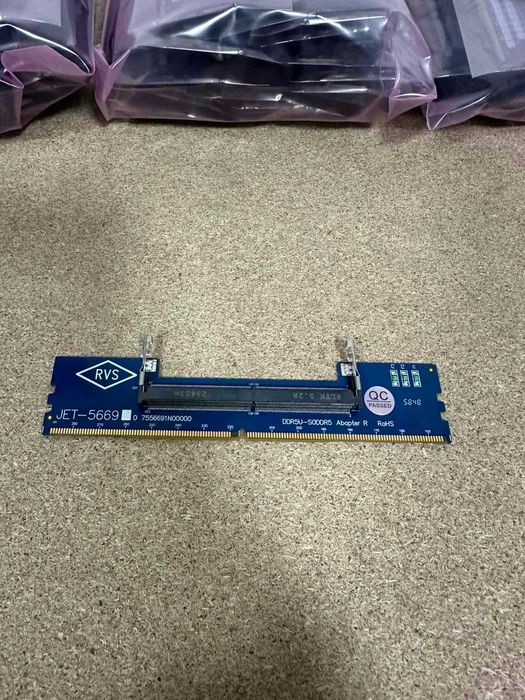 • Преходник за DDR5 SODIMM рам памет към DIMM