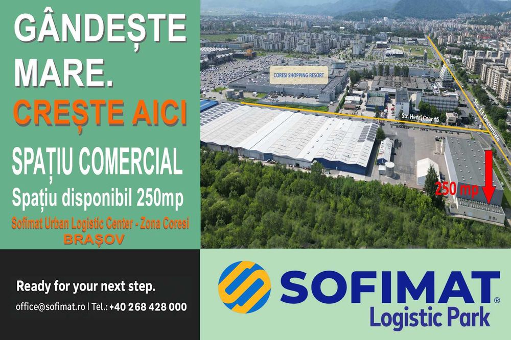 Spatiu de inchiriat Tractorul Coresi  250 mp