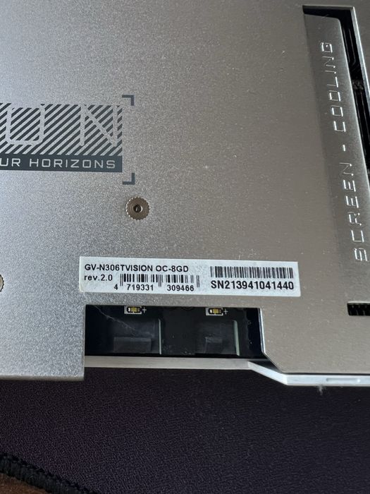7х Gigabyte RTX 3060 Ti Vision OC 8GB(Samsung памет)