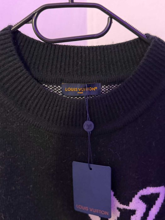 Pulover LV Negru Lana