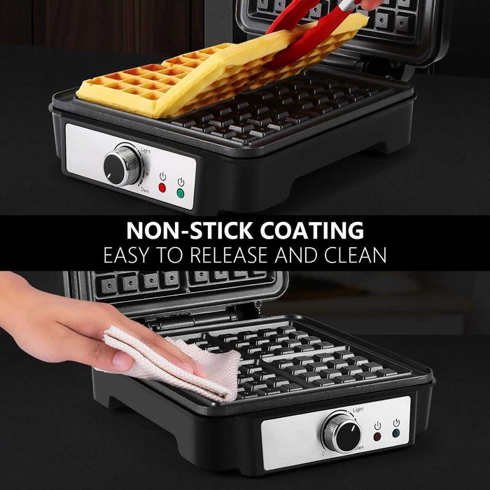 Гофретник YASHE SW-2130M, алуминий, неръждаема стомана, сребрист/черен