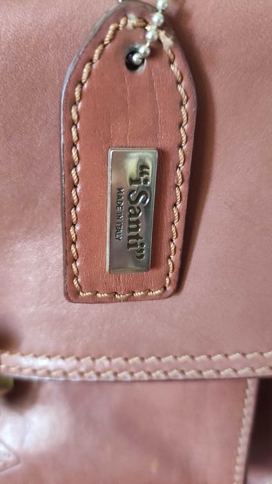 Маркова италианска чанта от естествена кожа в кафяв цвят